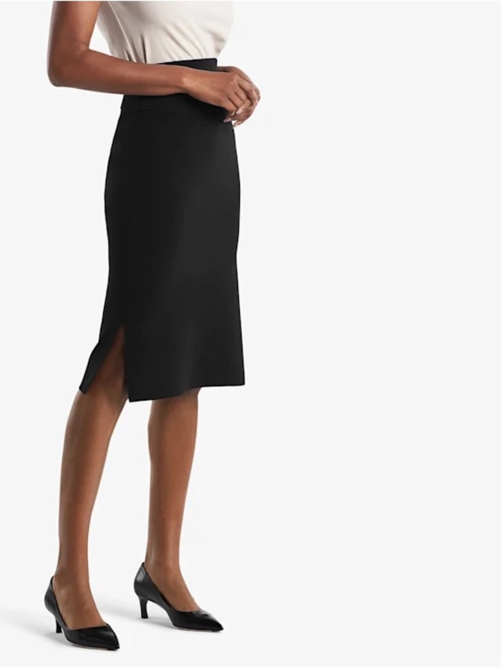 MM Lafleur Harlem Skirt Black Viscose Knit Pencil M